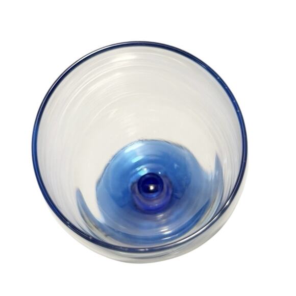 Vtg ‘00 Libbey Metropolis Mediterranean Set of 3 Cobalt Blue Ball Stem Goblets - Picture 10 of 11